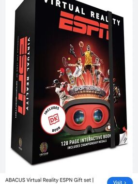 Virtual Reality SportsCenter Headset - Red/Black